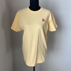 Essex Yellow T-shirt with Rose Size Medium